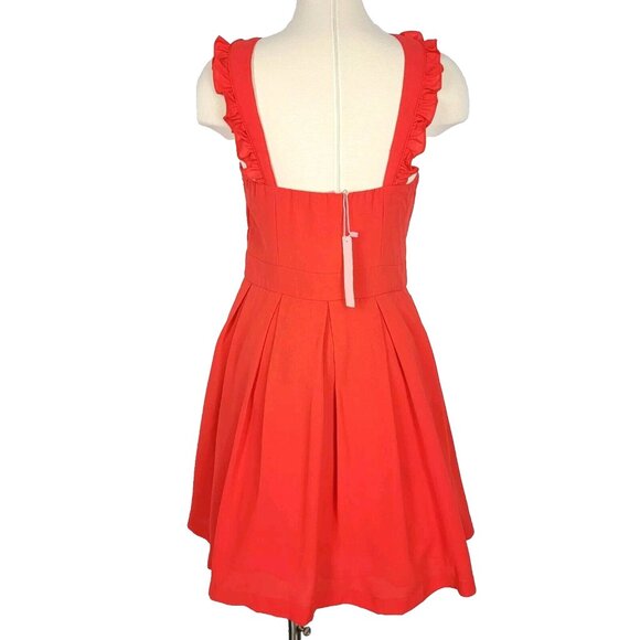 Minuet Organza Mini Dress Juniors Large Red Ruffle Dainty Coquette Flowy Evening - Picture 2 of 12